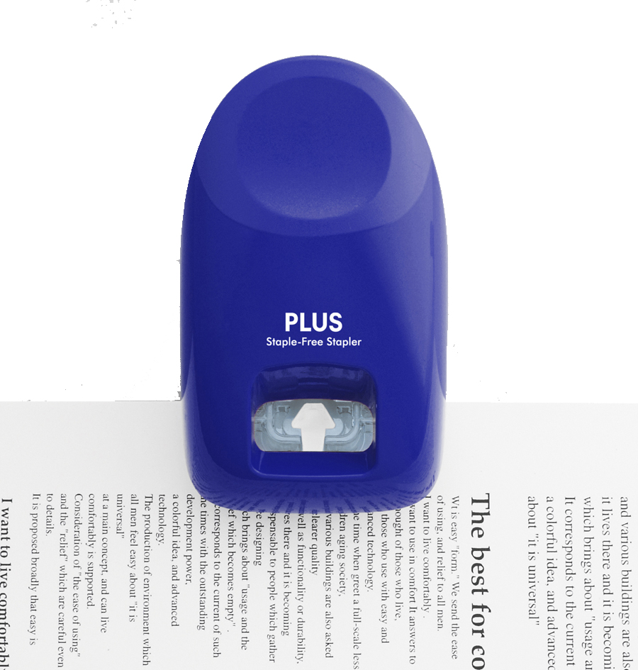 31260-PT02 PLUS JAPAN Heftgerät SL-112A klammerlos, blau