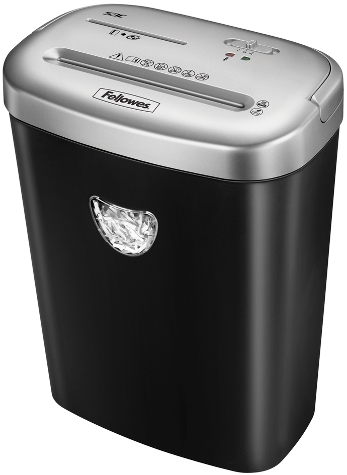 53C-Hero_left_031512 Fellowes Aktenvernichter Powershred 53C, schwarz, Partikel