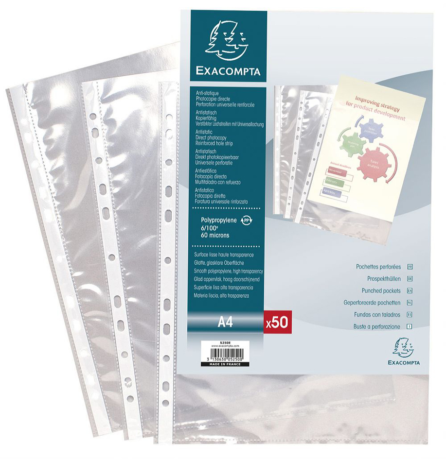 5200E_258936f73ca238 EXACOMPTA Prospekthülle, DIN A4, PP, fein genarbt