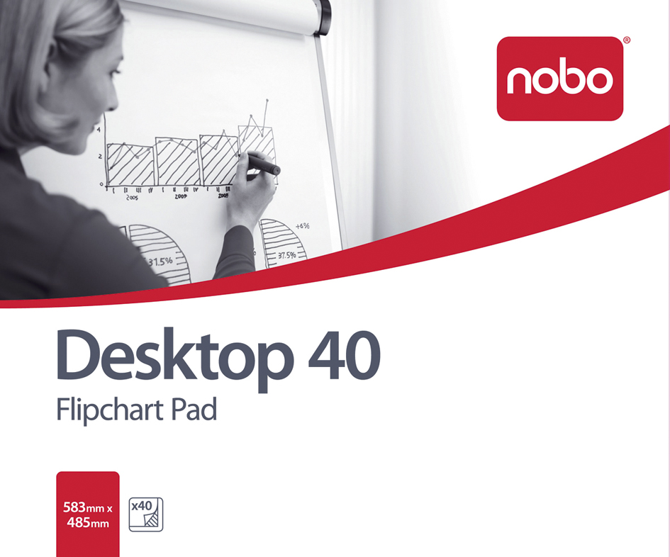 3463117058b54bb4c5bd6 nobo Flipchart-Block, Format: DIN B1, (B)584 x (H)483 mm