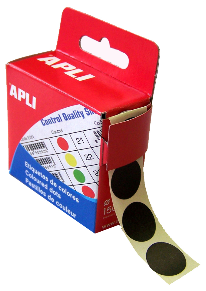 agipa Markierungspunkte, Durchmesser: 15 mm, rund, schwarz