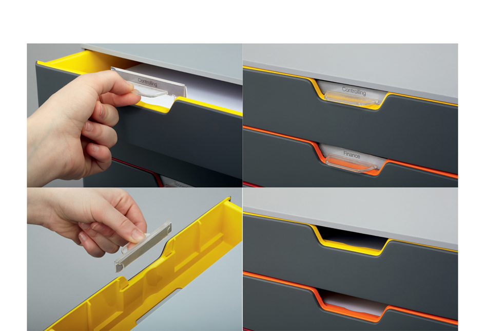 7605_27_AnwSchild DURABLE Schubladenbox VARICOLOR 5, mit 5 Schubladen