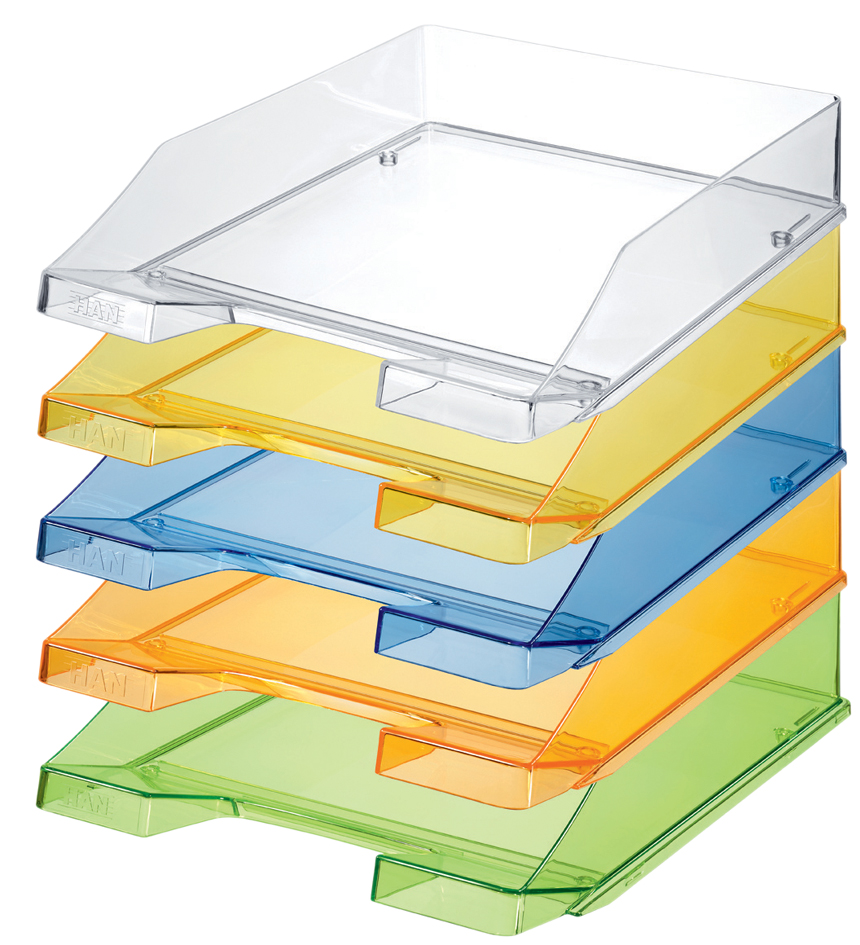 HAN Briefablage KLASSIK, A4, Polystyrol, klar-transparent