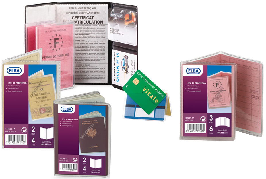181331589341257944c ELBA Ausweishülle, PVC, 2-fach, 0,30 mm, Format: 95 x 130 mm