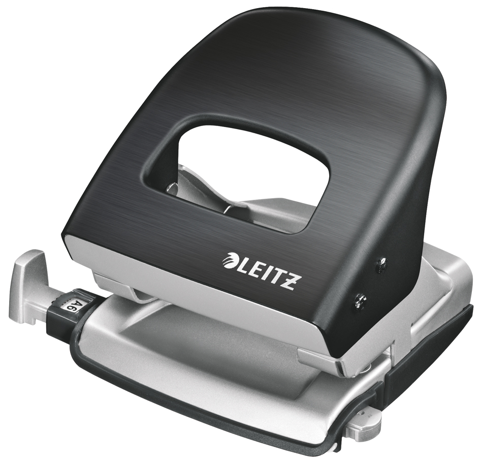 50060094589364307d944 LEITZ Locher Style Nexxt 5008, satin-schwarz