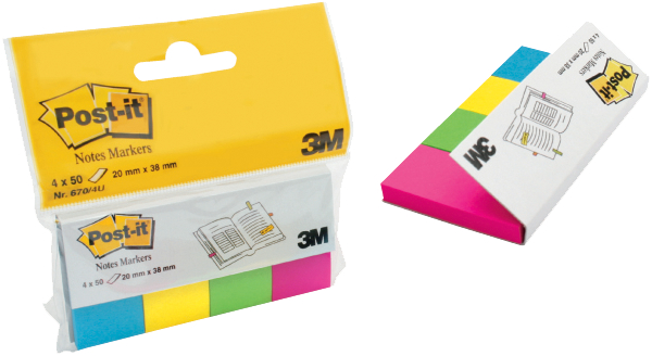 670-4U589373b6bc3ce Post-it Pagemarker aus Papier, 15 x 50 mm, Neonfarben