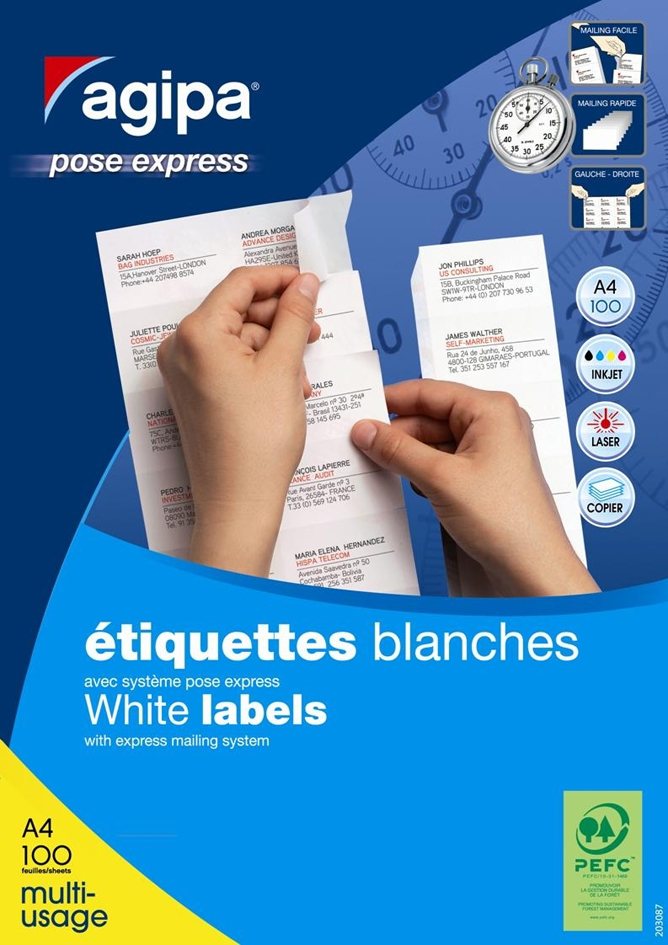 118994589afbd95a6ba agipa Universal-Etiketten, 70 x 37 mm, mit Abzieh-Hilfe
