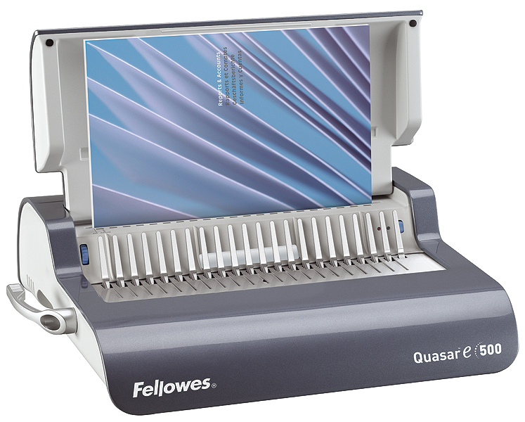 94d6153c5f3879847fc3630aea7fa117 Plastik Bindegerät Fellowes Quasar-E 500, elektrisch