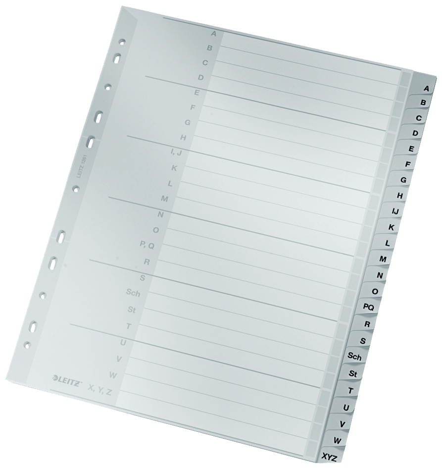 1261008558935ed9e21bc LEITZ Kunststoff-Register, A-Z, A4 Überbreite, 24-teilig