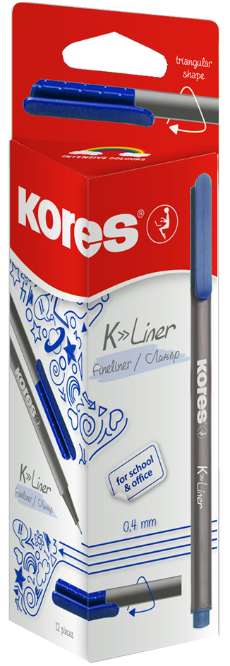 FL2810158933595736b2 Kores Fineliner ´K-Liner´, Strichstärke: 0,4 mm, grün