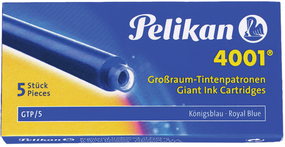 310748589335bf685f7 Pelikan Großraum-Tintenpatronen 4001 GTP/5, blau-schwarz
