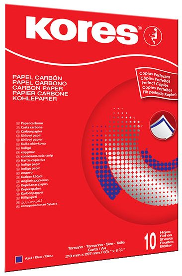 KD7908658933ab1db852 Kores Durchschreibepapier, DIN A4, blau, 10 Blatt