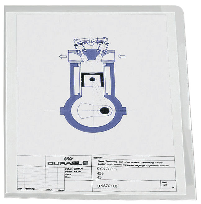2337589375dfa5fe2 DURABLE STANDARD Sichthülle, DIN A4, PP, 0,12 mm