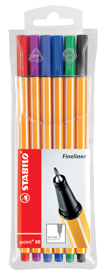 St_03386__88_6_Assort58e4611b9a4d7 STABILO Fineliner point 88, 40er Kunststoff-Etui
