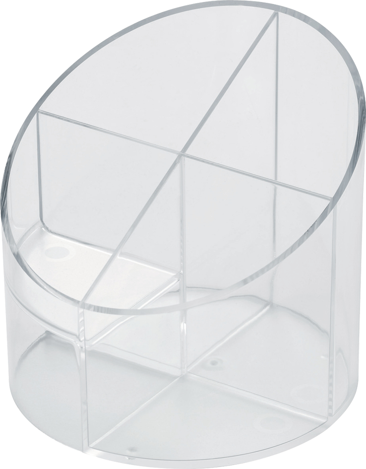 H63902_0258932bb04d398 helit Multiköcher Economy Transparent, 4 Fächer, blau