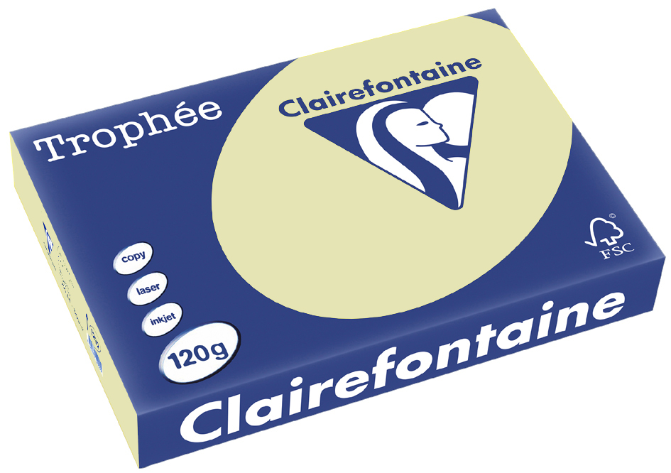 9da2168942571e7133f5114842a047d0 Clairefontaine Trophée Papier 1248C, A4, 120 g/m² - gelb - gelb