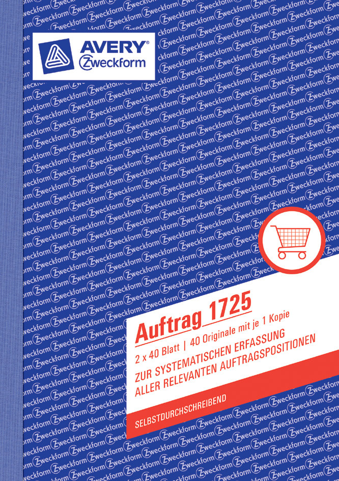 17255893584d2ba2a AVERY Zweckform Formularbuch ´Auftrag´, SD, A5, 3 x 40 Blatt