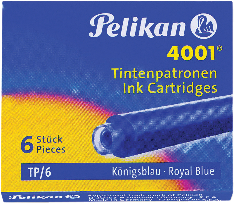 301176NEU589335b9ccfbe Pelikan Tintenpatronen 4001 TP/6, schwarz