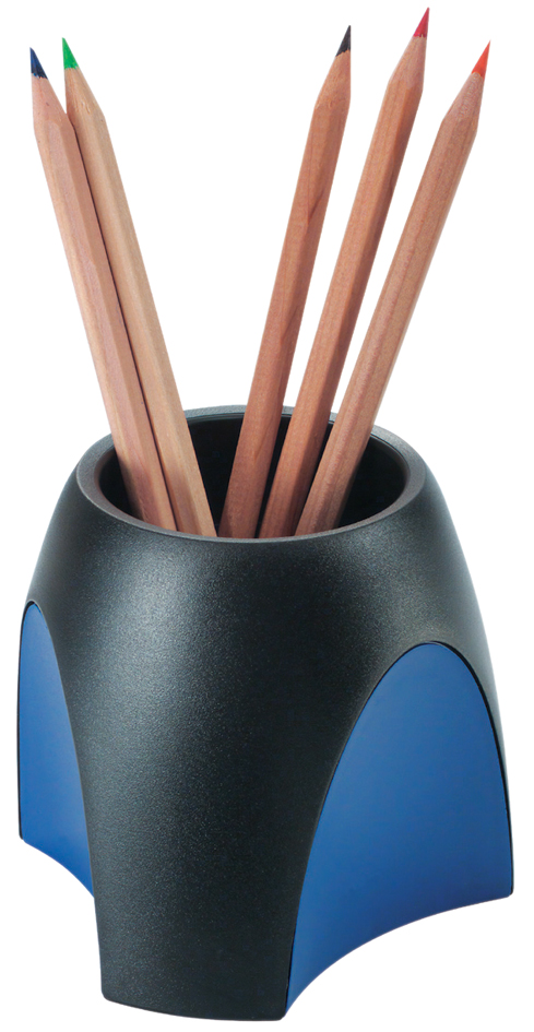 HAN Stifteköcher DELTA, Kunststoff, schwarz/blau