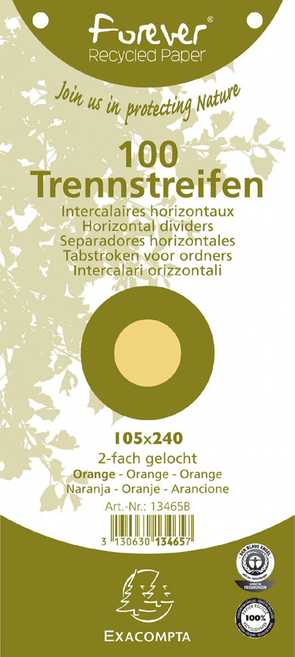 EXACOMPTA Trennstreifen 105 x 240 mm, chamois, 180 g/qm