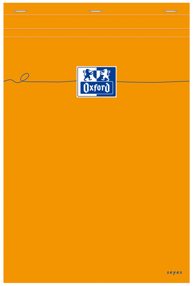 100106303-JPEG Oxford Notizblock, DIN A4, Seyès, 80 Blatt, orange