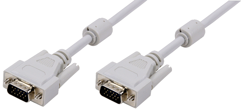 CV002758931ddd0b3d8 LogiLink VGA Monitorkabel, Stecker - Stecker, grau, 5,0 m