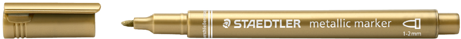 STAEDTLER Permanent-Marker Metallic, Rundspitze, silber