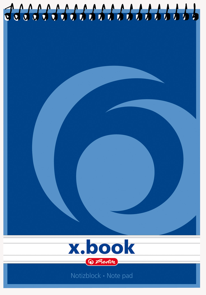 00110510006158932a037bc91 herlitz Spiralnotizblock x.book, DIN A5, 50 Blatt, kariert