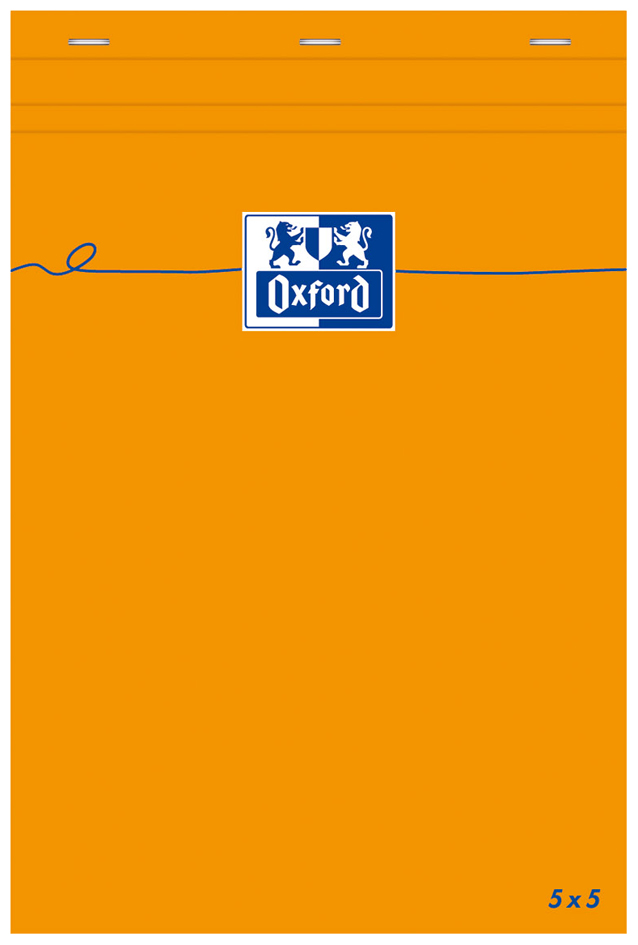 100106277-JPEG Oxford Notizblock, 85 x 120 mm, kariert, 80 Blatt, orange