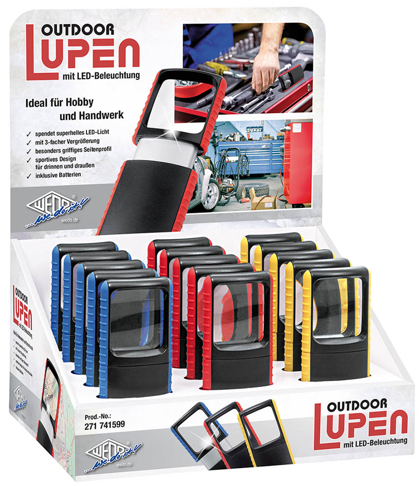 271_741599_handwerk WEDO Outdoor-Rechtecklupe mit LED-Beleuchtung, 15er Display