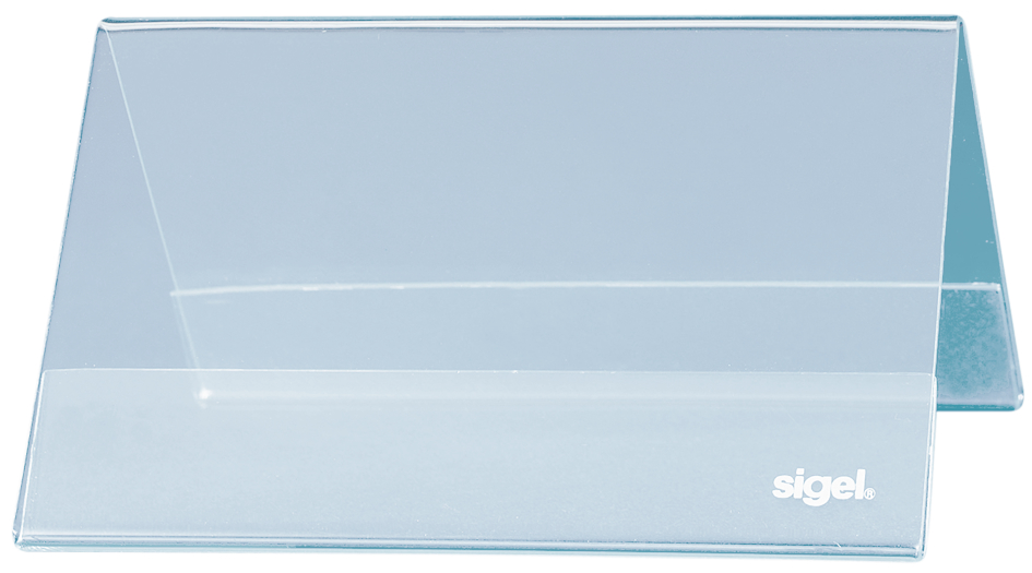 KTA13658936c96b0ed5 sigel Tischaufsteller, Hartplastik, 100 x 60 mm, Dachform