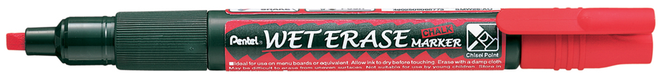 Pentel Deco-Marker ´Wet Erase´ SMW56, Keilspitze, weiß