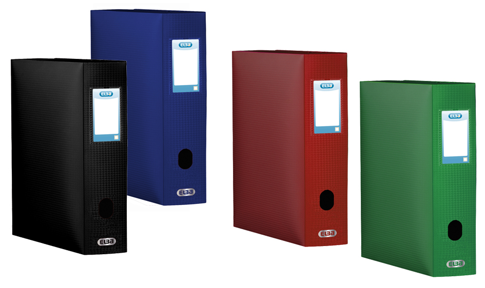 100200124_farben58934a5e590f2 ELBA Sammelbox Memphis, Füllhöhe: 100 mm, DIN A4, rot