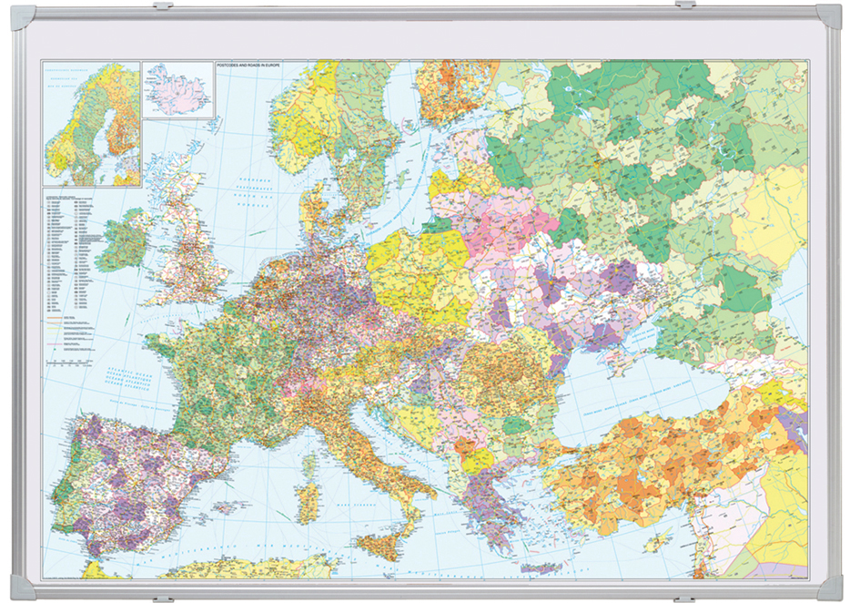 KA650_neu FRANKEN Europakarte, magnethaftend, (B)1.400 x (H)1.000 mm