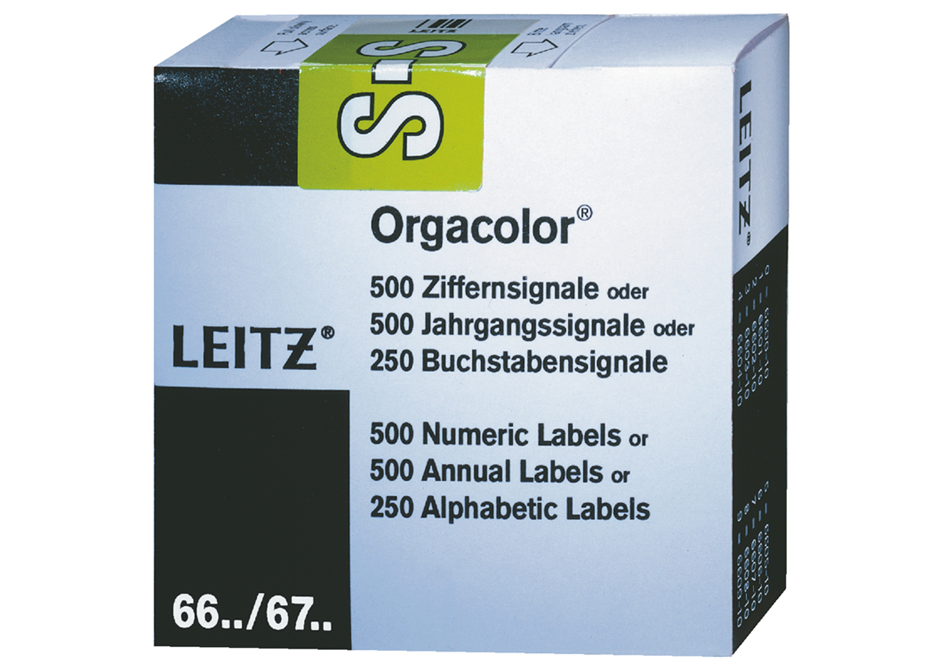 6628-Rolle LEITZ Buchstabensignal Orgacolor ´A´, auf Rolle, weiß