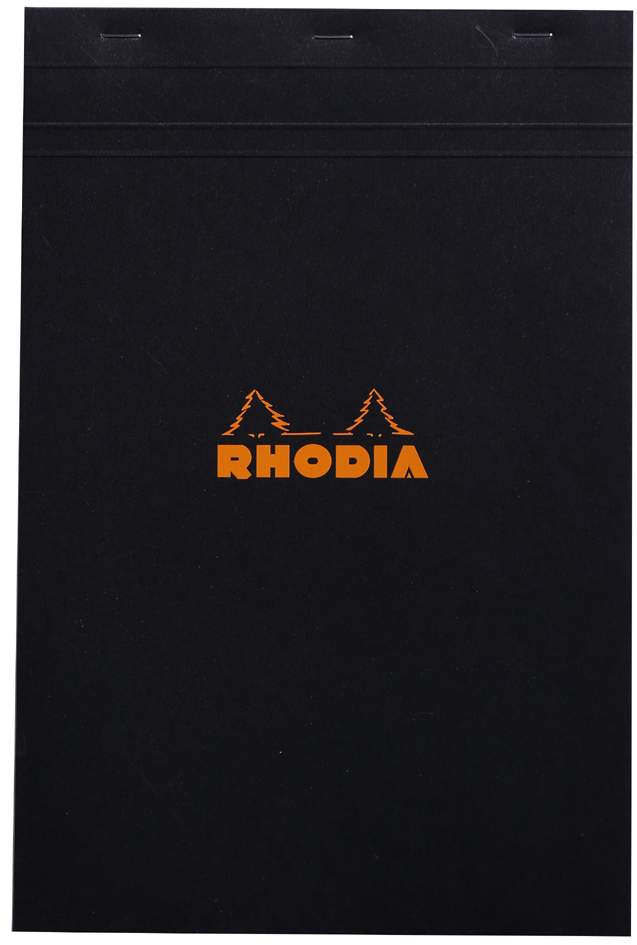 192009C_fac RHODIA Notizblock No. 19, DIN A4+, kariert, schwarz