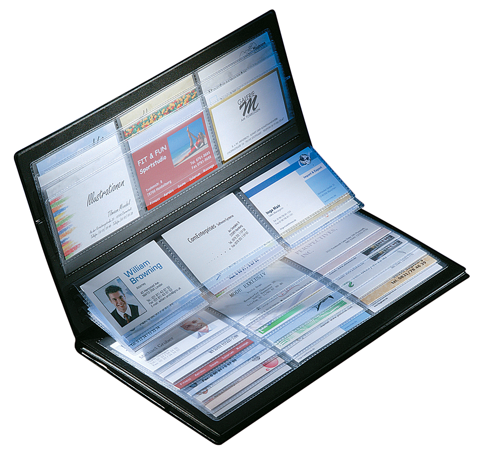 KVZ175-1 sigel Visitenkarten-Sammler, schwarz, matt