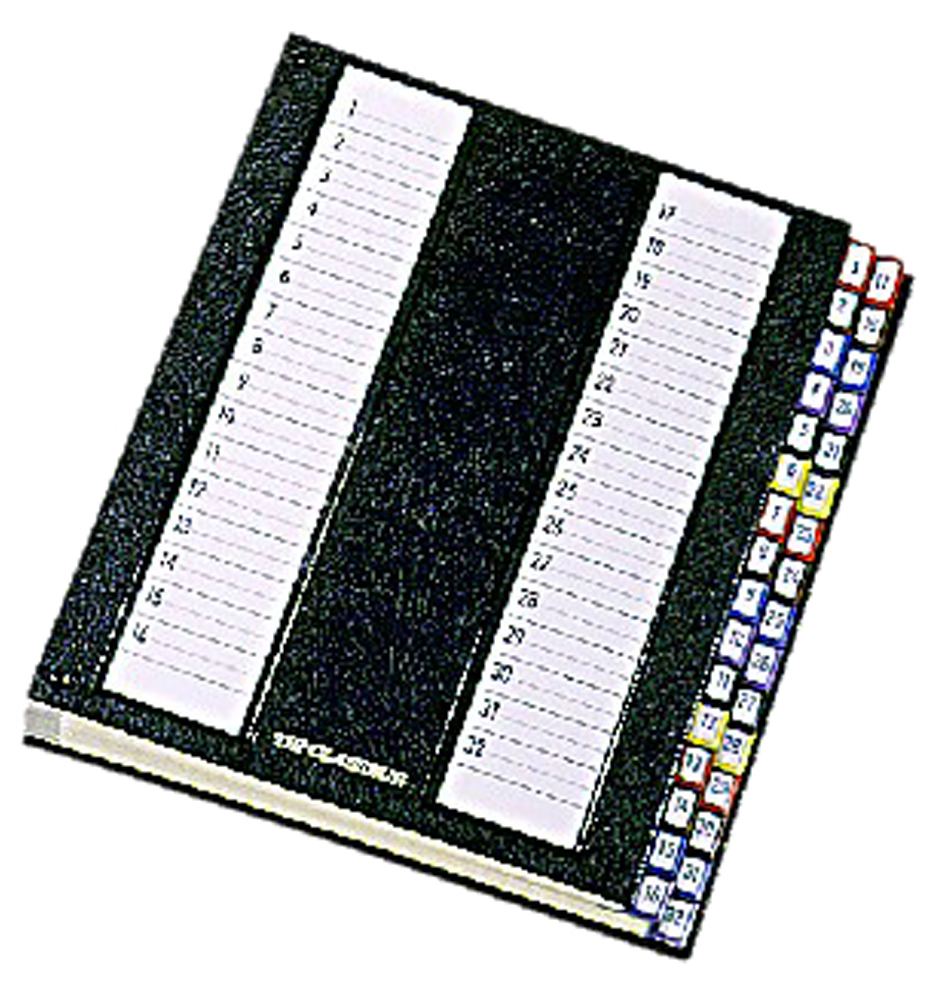 335700100 emey Pultordner Serie 11, DIN A4, 24 Fächer, schwarz