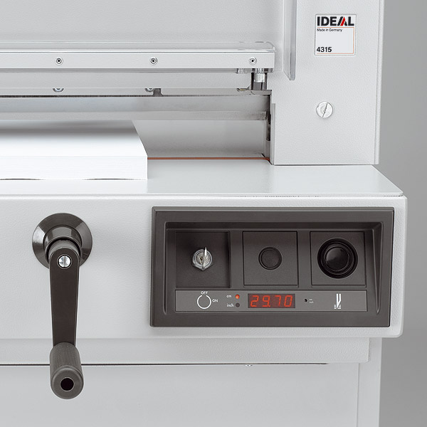 d294f6c16b315fbf55e85d40cc35be2a elektrische Stapel Schneidemaschine IDEAL 4315