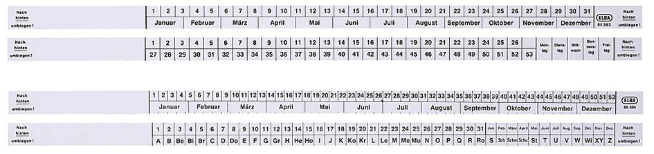 85584_85583 ELBA Organisationsstreifen vertic, blanko, weiß