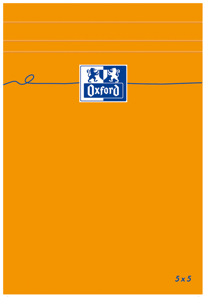 100106279-JPEG Oxford Notizblock, 110 x 170 mm, kariert, 80 Blatt, orange