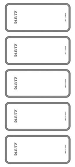 LEITZ Ordnerrücken-Etikett, 36 x 111 mm, kurz, schmal, grau