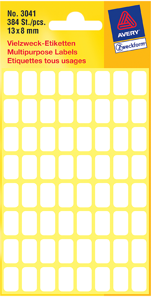 3041589358a2d31cc AVERY Zweckform Vielzweck-Etiketten, 38 x 24 mm, weiß, KP