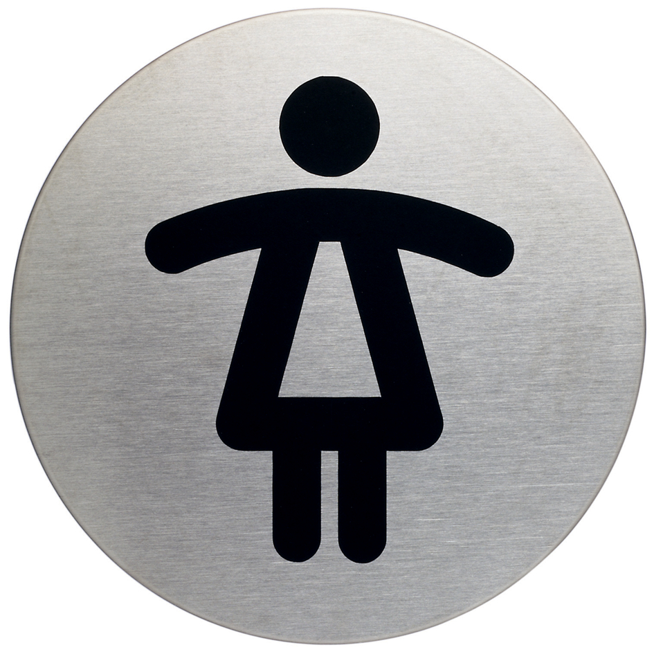 4904_23 DURABLE Piktogramm ´WC-Damen´, Durchmesser: 83 mm, silber