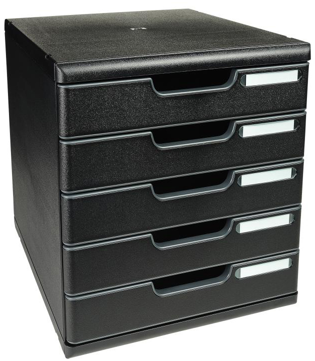 301414D_2xTHNLSUy5QEZx EXACOMPTA Schubladenbox MODULO A4, 10 Schübe, harlekin