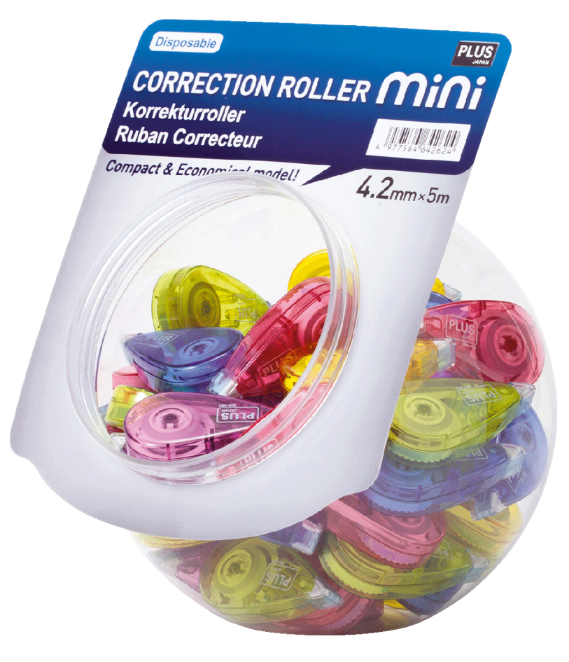 49193 PLUS JAPAN Korrekturroller ´MINI´, 4,2 mm x 5 m, Display