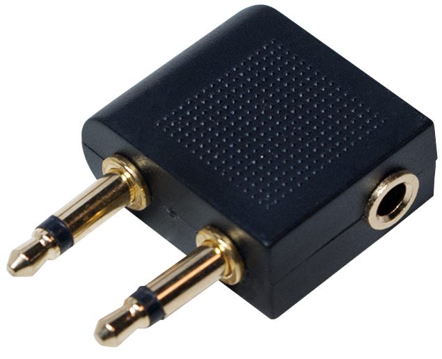 CA1089-2 LogiLink Flugzeug Audio-Adapter, 2 x 3,5 mm Klinkenstecker