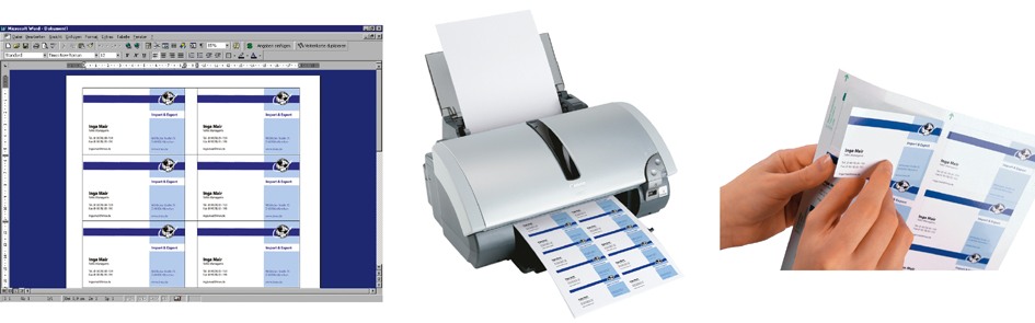 sigel Visitenkarten 3C, 85 x 55 mm, 225 g/qm, Marmor grau