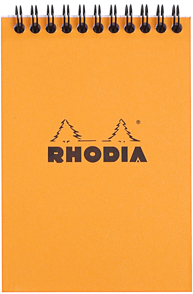 13500C_fac RHODIA Spiralnotizblock No. 13, DIN A6, kariert, orange