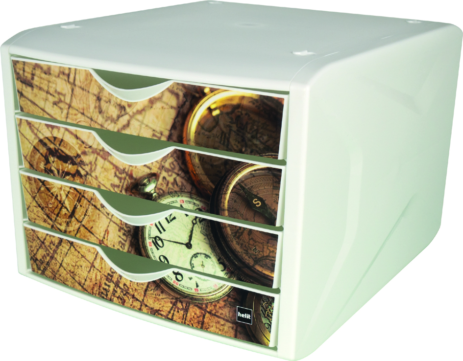 helit Schubladenbox `the chameleon`, Dekor arctic